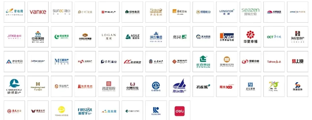 宏陶瓷磚地磚部分百強(qiáng)房企戰(zhàn)略合作伙伴圖